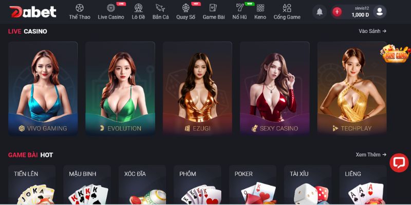 Nhà cung cấp bài Baccarat cho DABET đa số là những đối tác uy tín nhất 